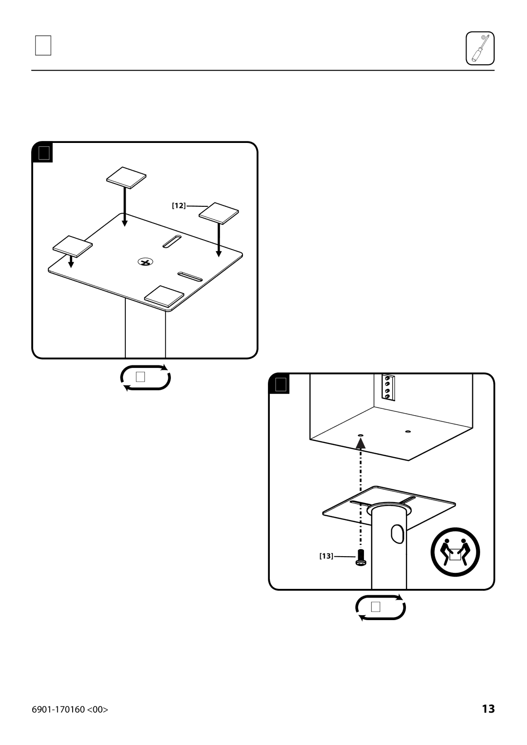 Sanus Systems EF20, EF24, EF28 manual 6901-170160 