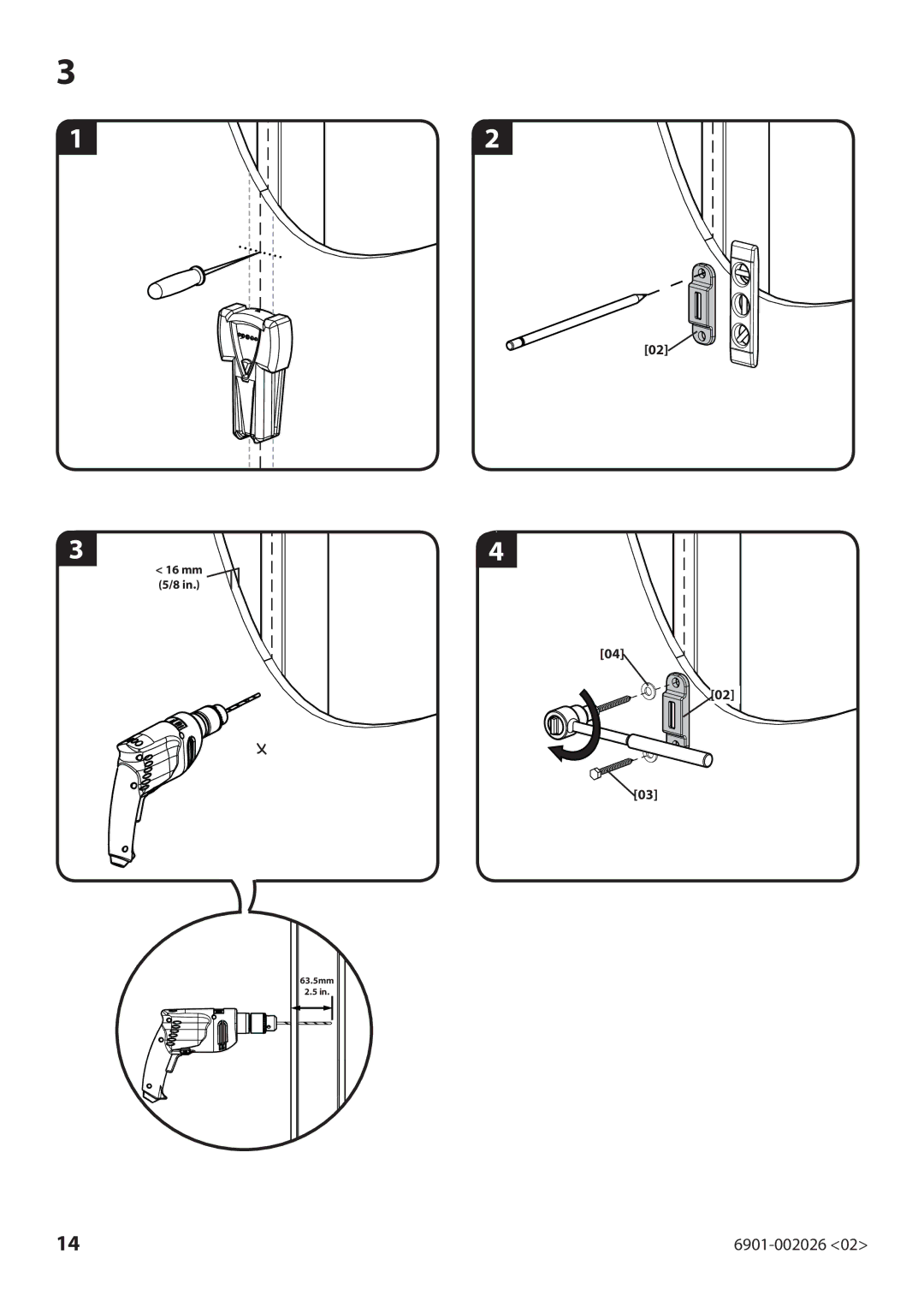 Sanus Systems ELM701 manual Mm 5/8 