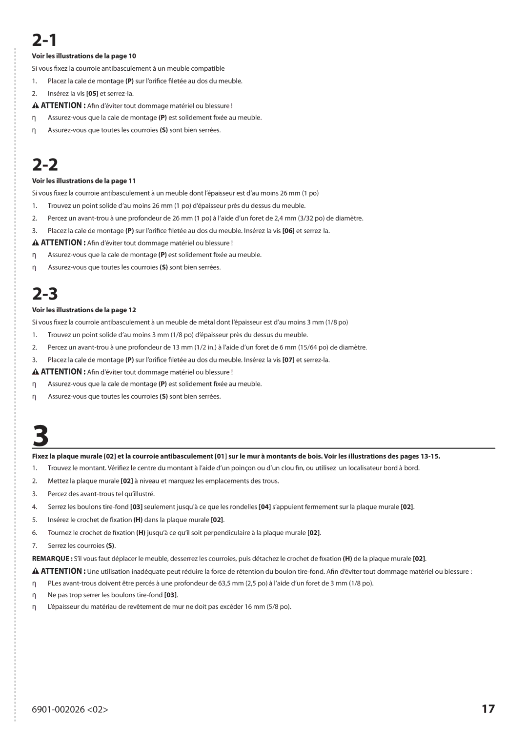 Sanus Systems ELM701 manual Voir les illustrations de la 