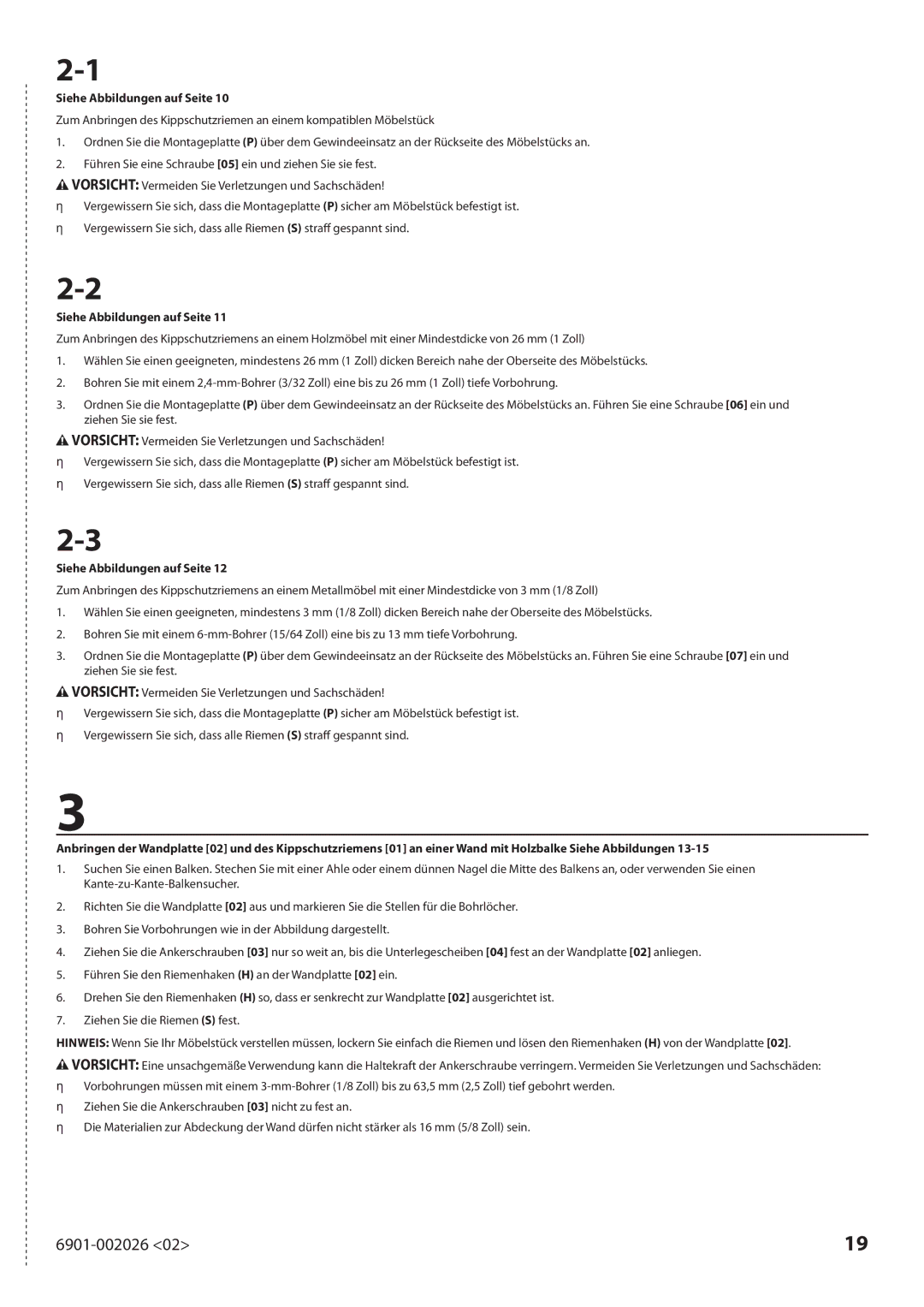 Sanus Systems ELM701 manual Siehe Abbildungen auf Seite 