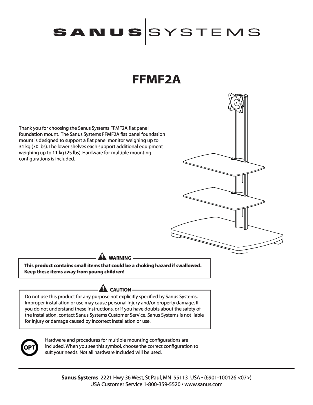 Sanus Systems FFMF2A manual 