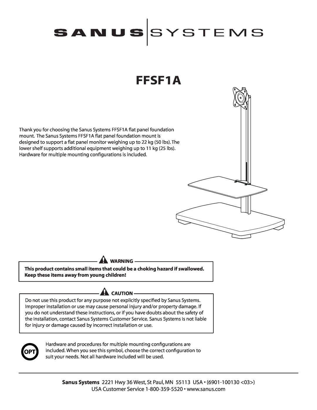 Sanus Systems FFSF1A manual 