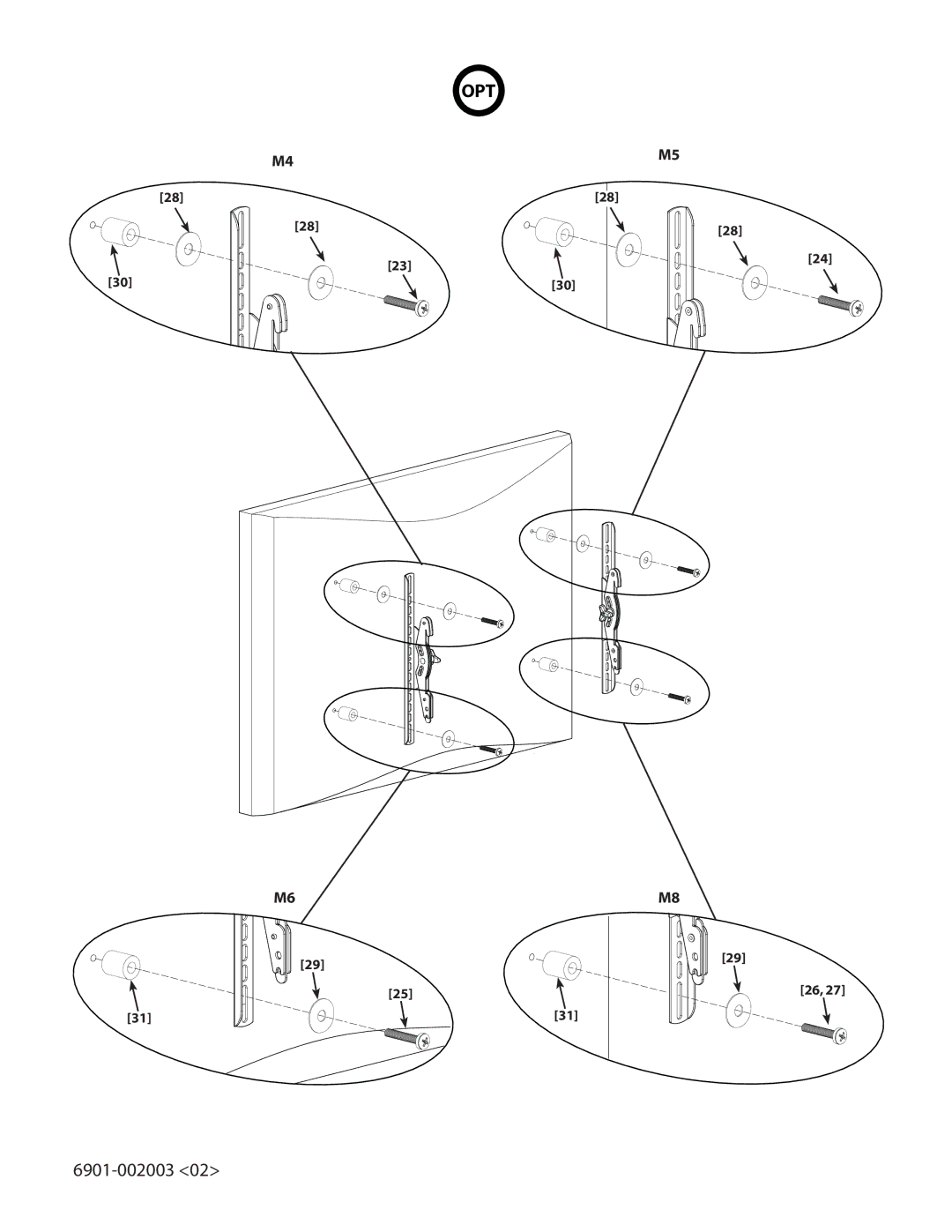 Sanus Systems FS56, FS46 important safety instructions Opt 