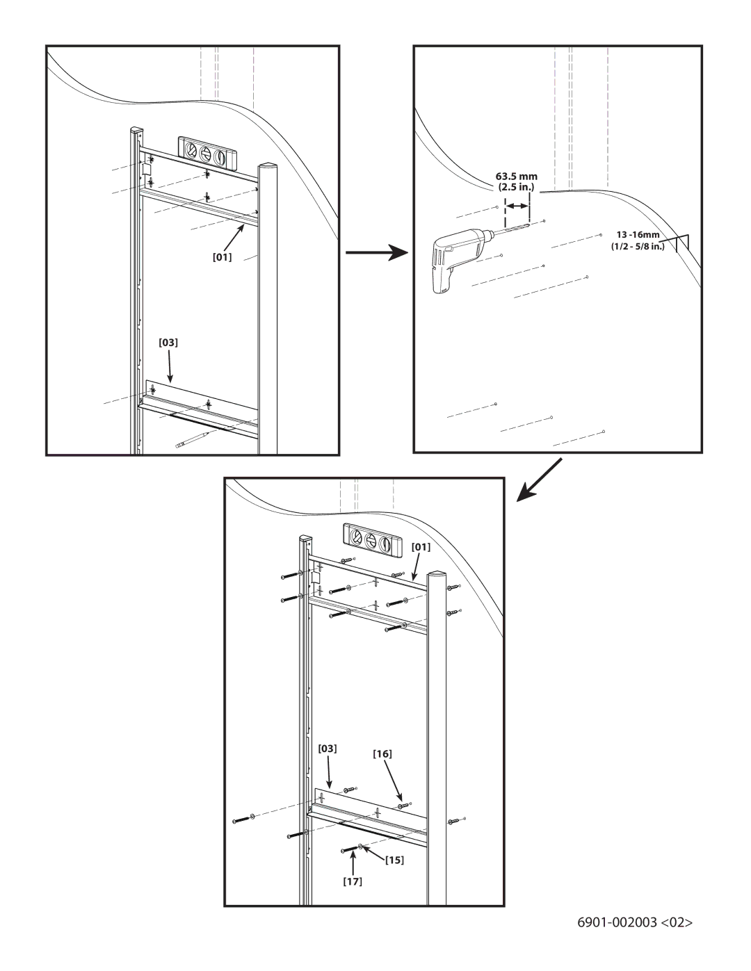 Sanus Systems FS46, FS56 important safety instructions 63.5 mm 2.5 