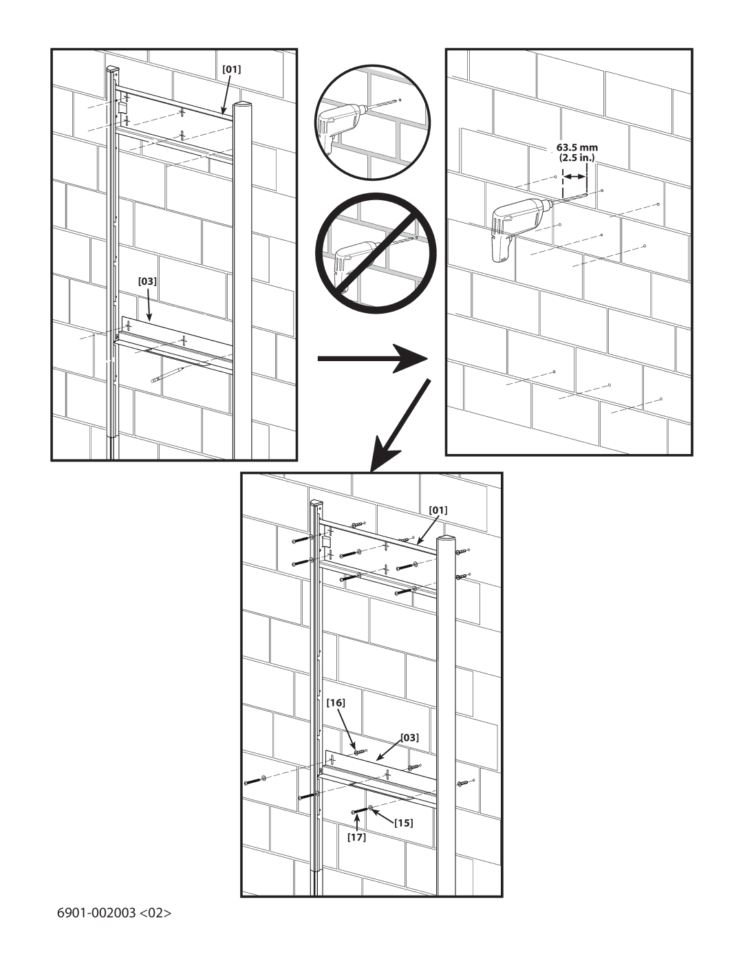 Sanus Systems FS56, FS46 important safety instructions 63.5 mm 