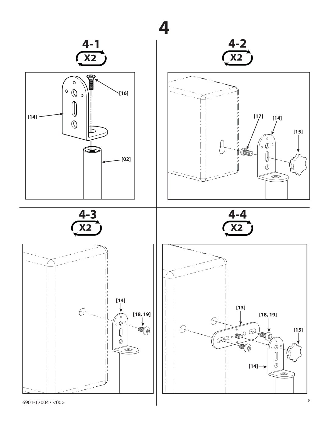 Sanus Systems HTB4 manual 6901-170047 