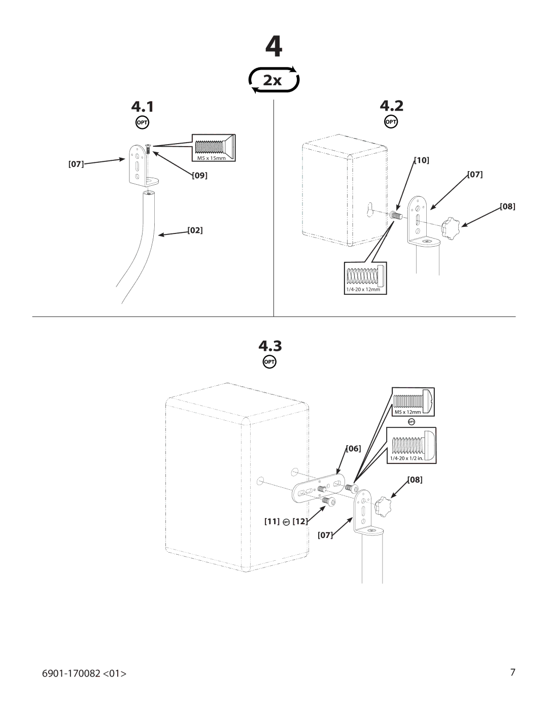 Sanus Systems HTB7 important safety instructions 11 OPT 