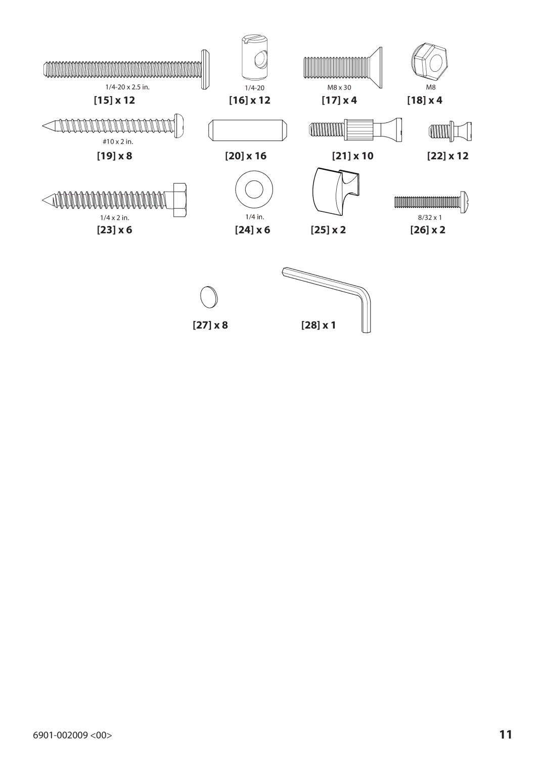 Sanus Systems JFV60 manual 16 x 