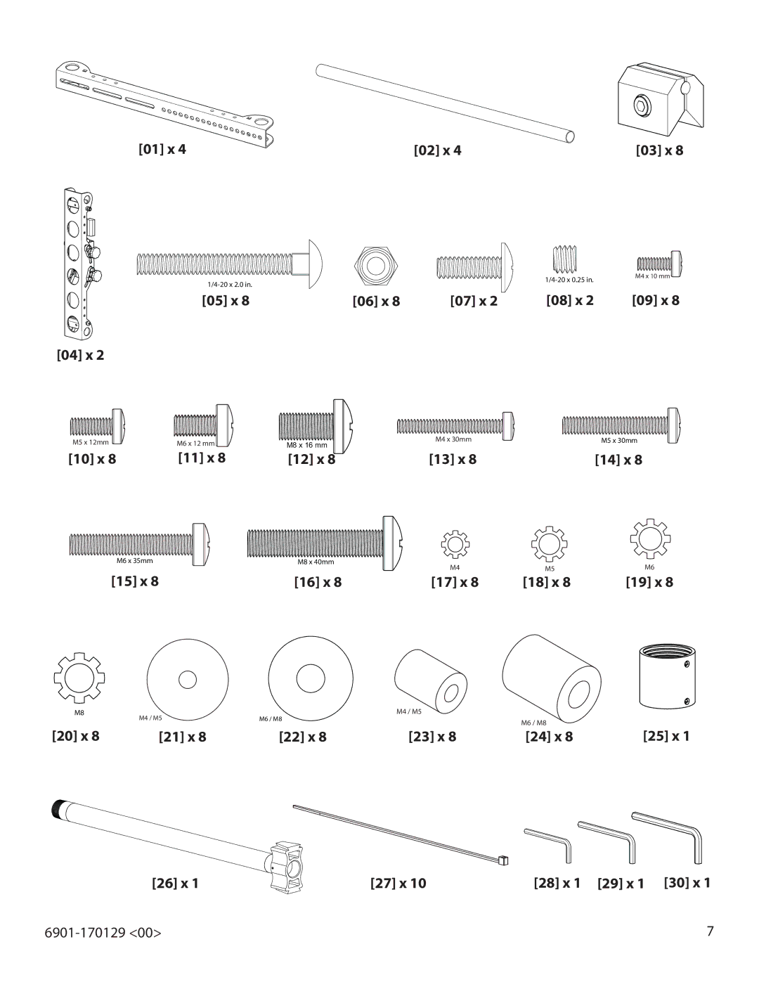 Sanus Systems LC2A important safety instructions 01 x 02 x 