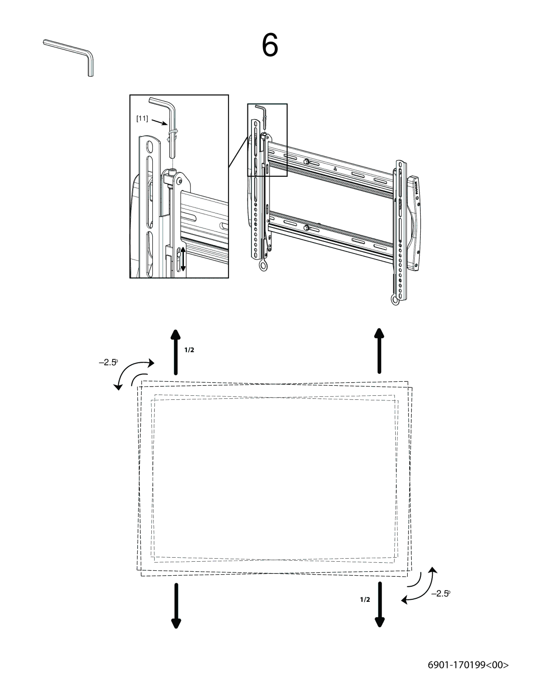 Sanus Systems LL22 manual ±2.5o 