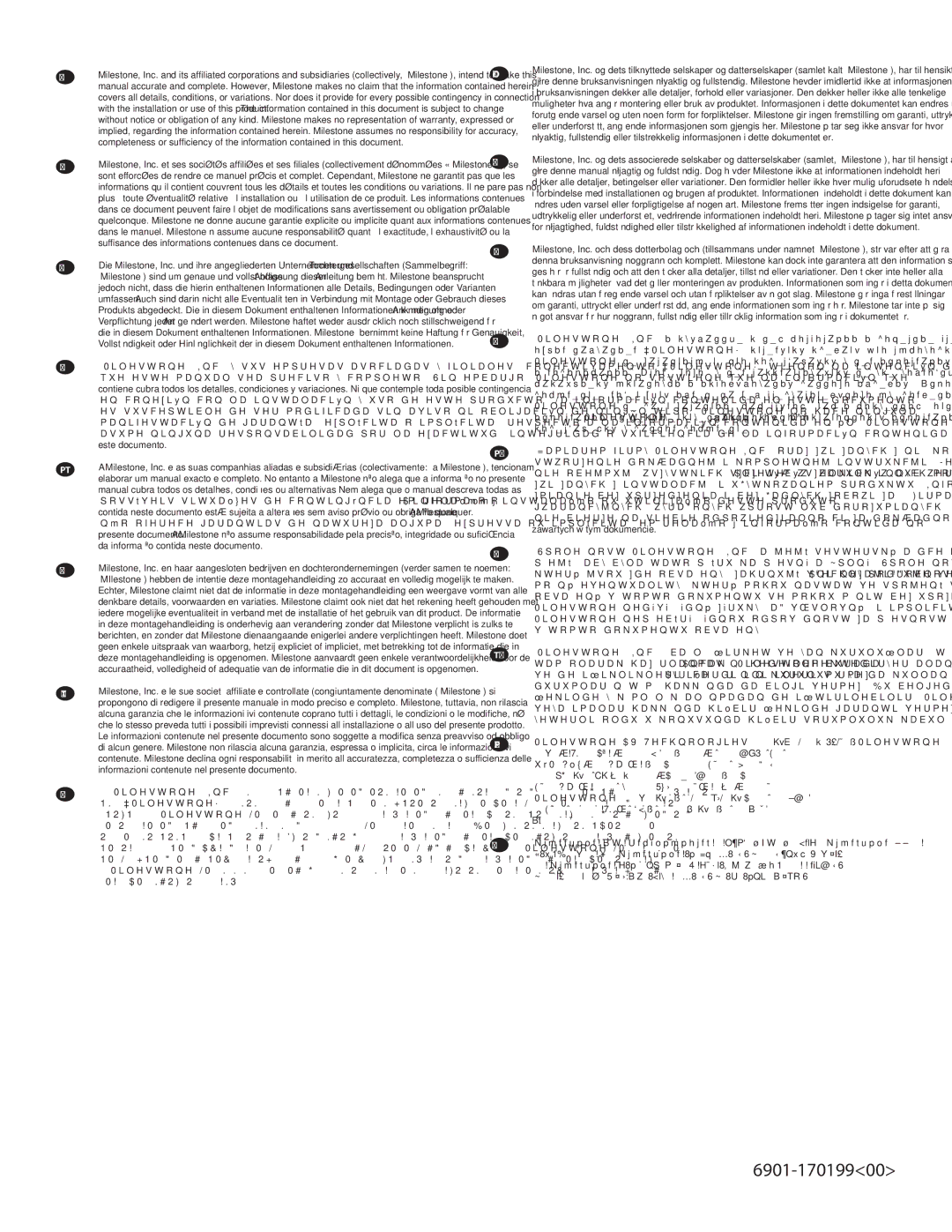 Sanus Systems LL22 manual Milestone AV Technologiesおよびその関連会社と支店総称してMilestoneは、本説明 