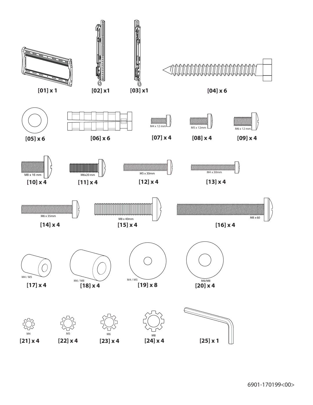 Sanus Systems LL22 manual 01 x 