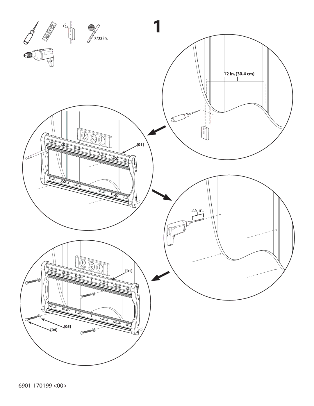 Sanus Systems LL22 manual 12 in .4 cm 