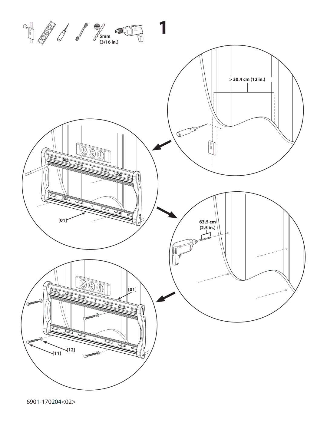 Sanus Systems LMT15 manual 63.5 cm 