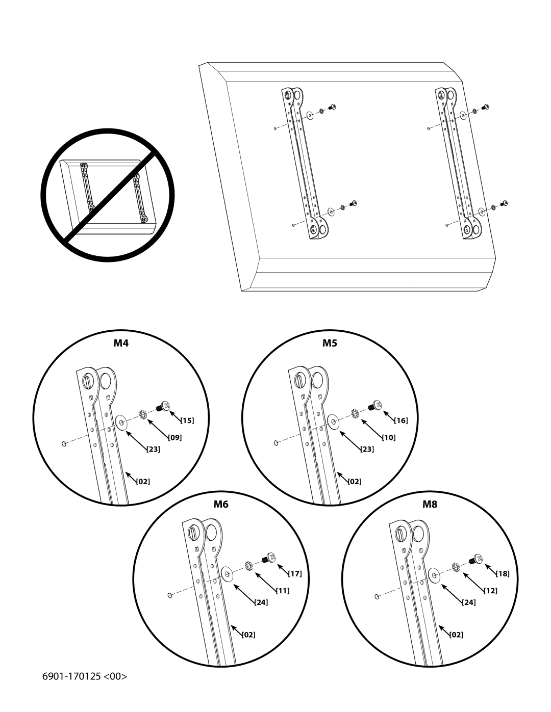 Sanus Systems LRF118-B1 manual 6901-170125 