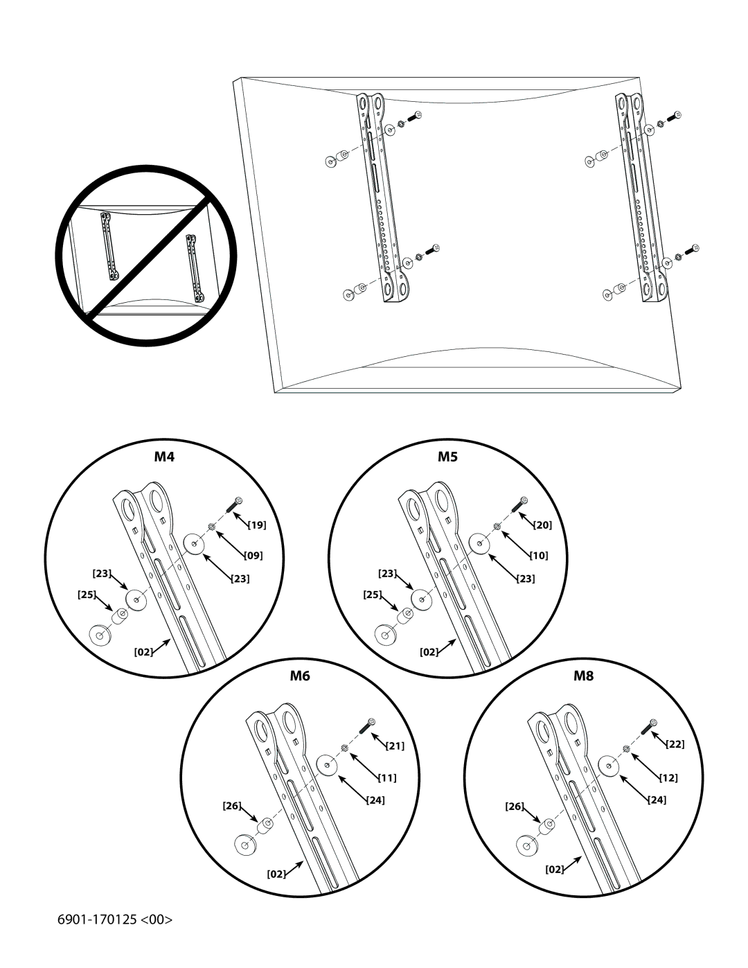 Sanus Systems LRF118-B1 manual 6901-170125 