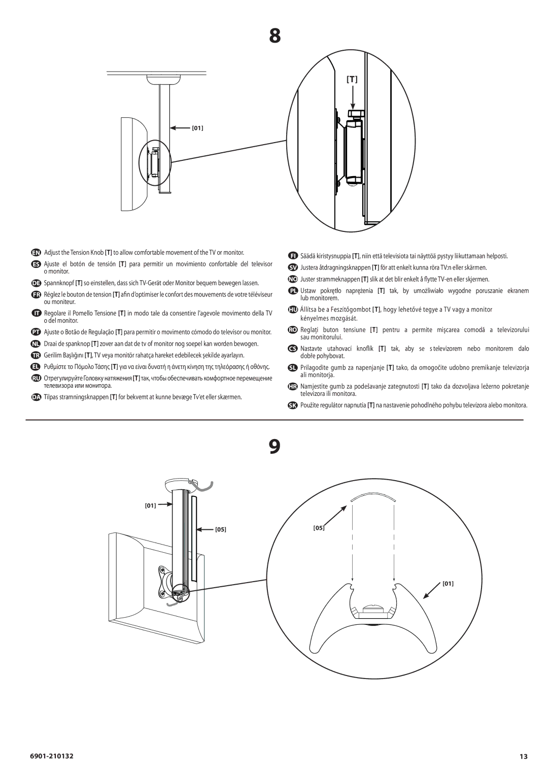 Sanus Systems MC1A manual Lub monitorem 