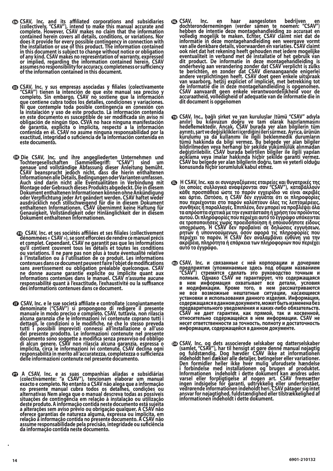 Sanus Systems MC1A manual 6901-210132 