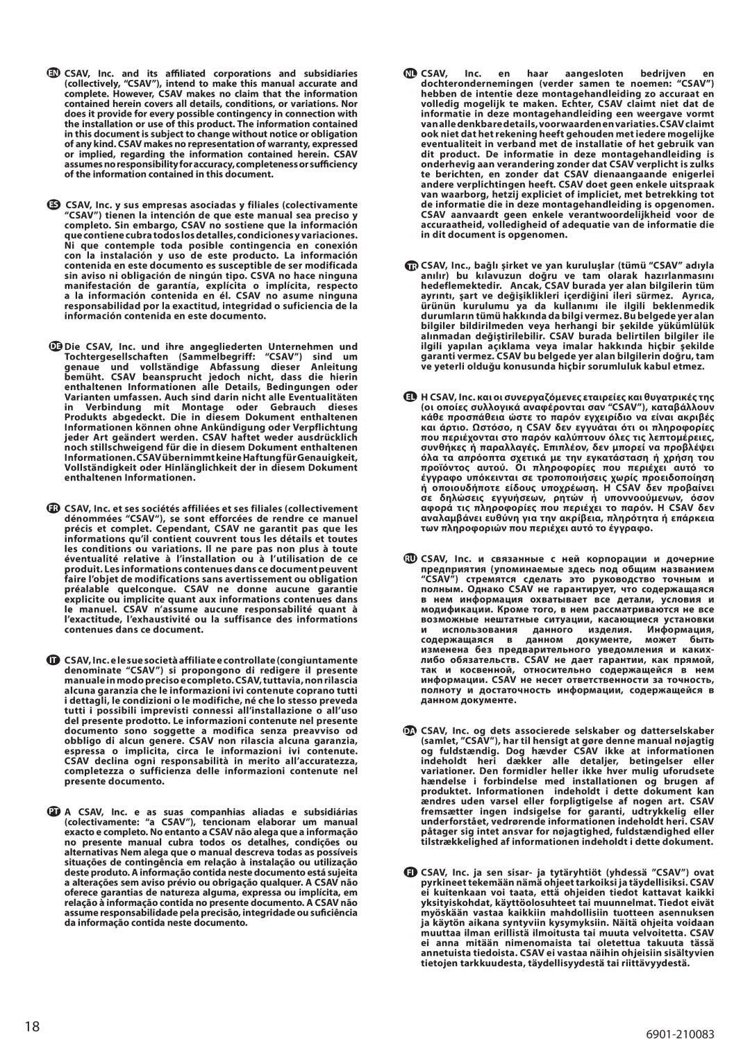 Sanus Systems MF203 manual 6901-210083 