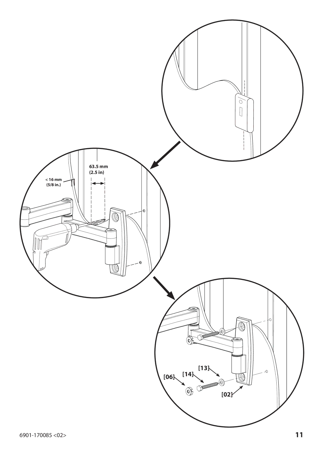 Sanus Systems MF215 manual Mm 5/8 