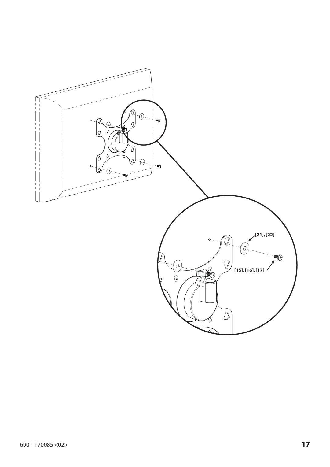 Sanus Systems MF215 manual 15, 16 