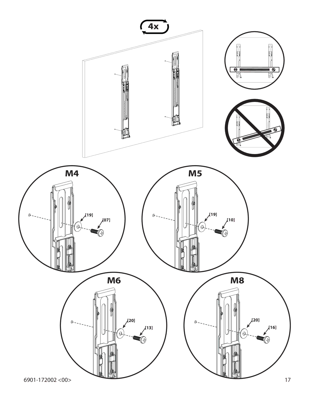 Sanus Systems LL11, ML11 important safety instructions 6901-172002 