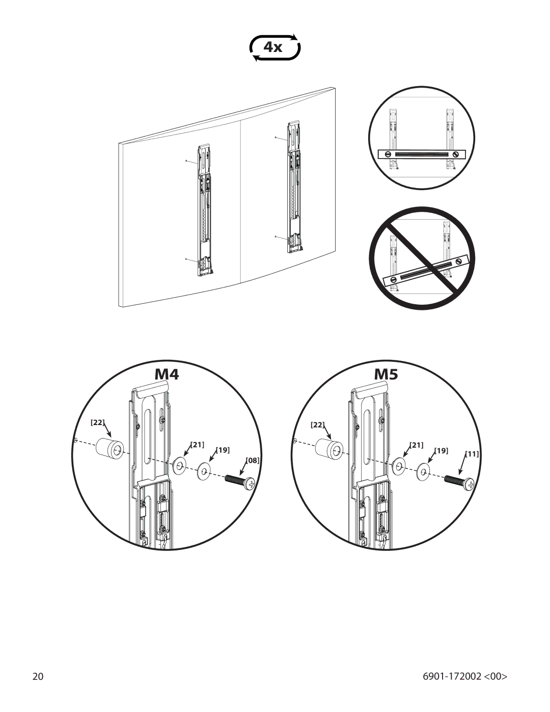 Sanus Systems ML11, LL11 important safety instructions 6901-172002 