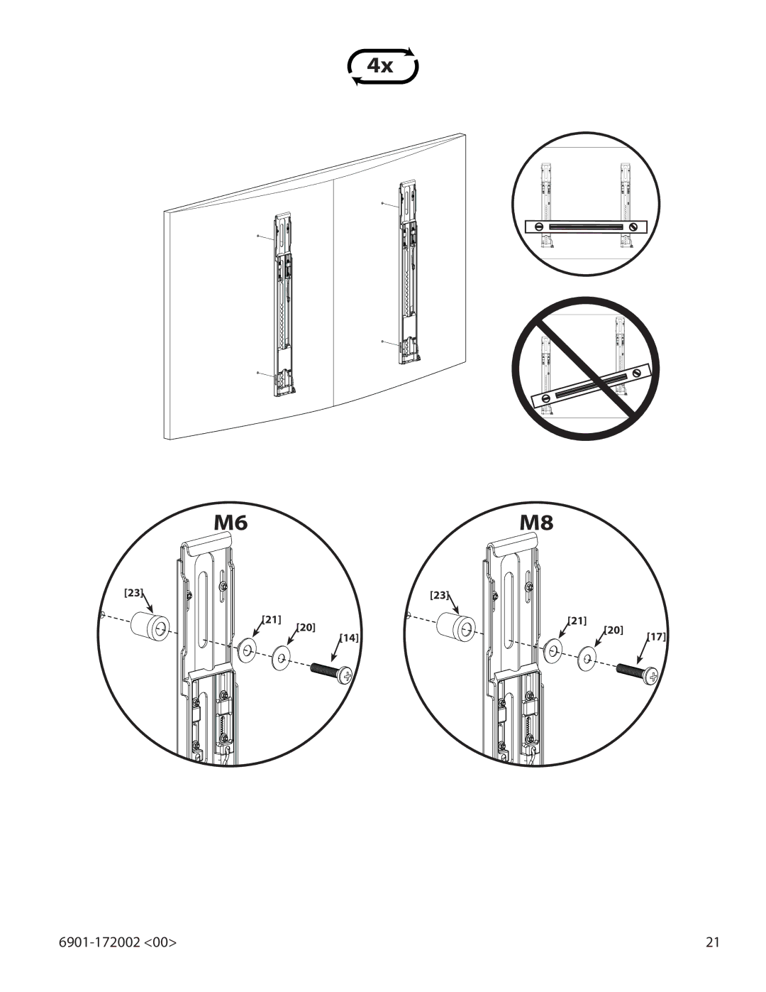 Sanus Systems LL11, ML11 important safety instructions 6901-172002 