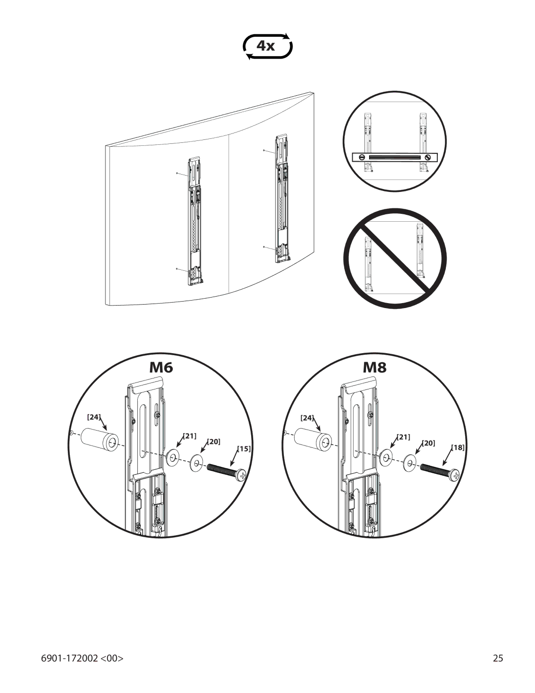 Sanus Systems LL11, ML11 important safety instructions 6901-172002 