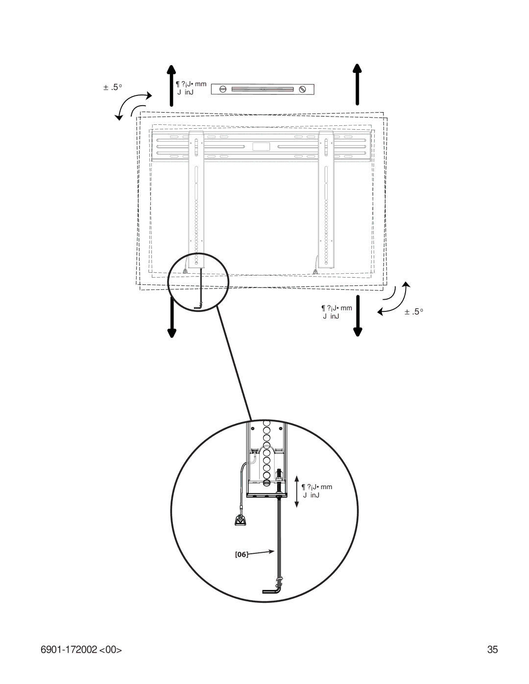 Sanus Systems LL11, ML11 important safety instructions ± 12.7 mm 