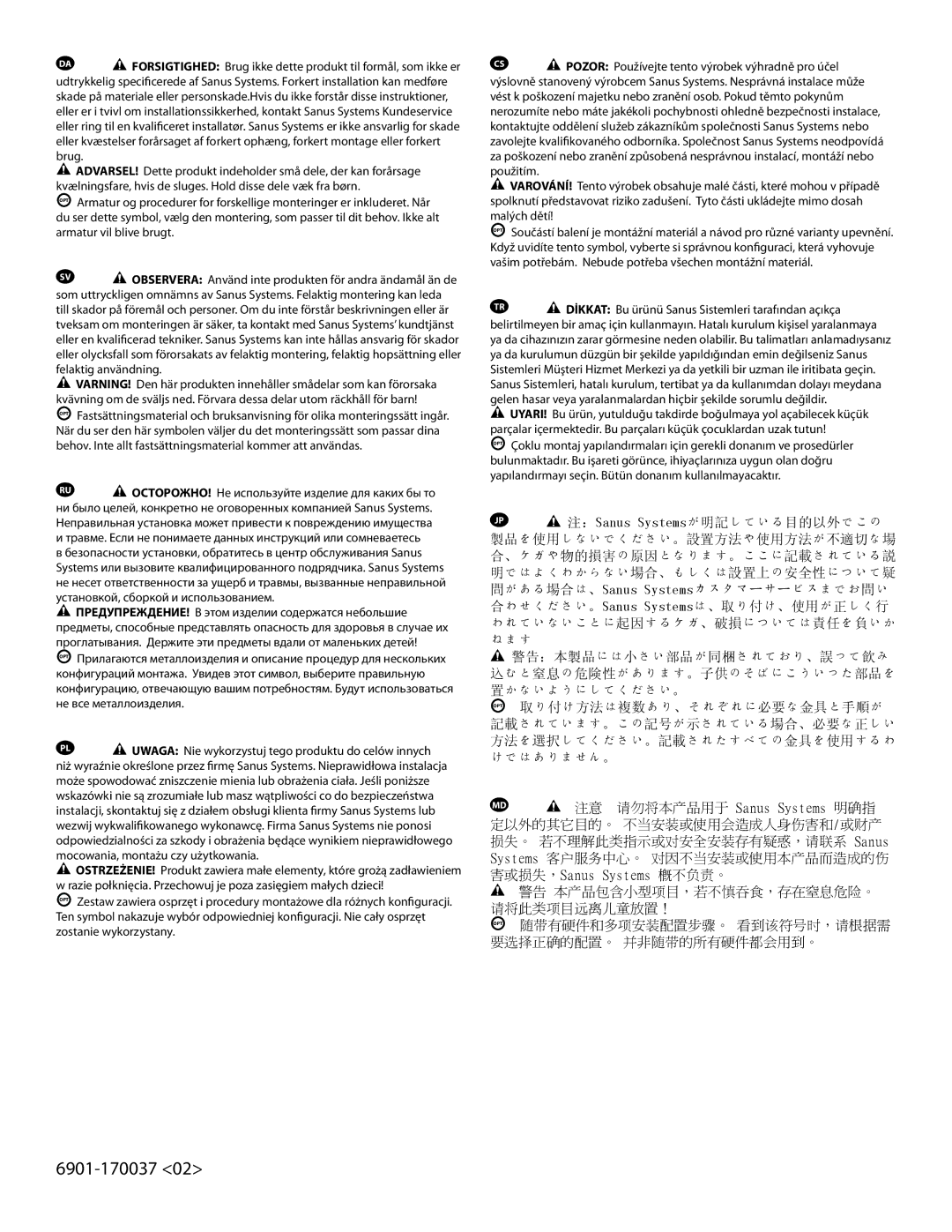 Sanus Systems ML22 manual Yapılandırmayı seçin. Bütün donanım kullanılmayacaktır 