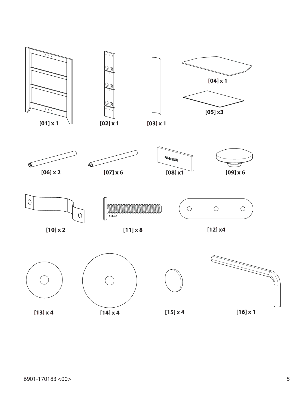 Sanus Systems NFAV230 important safety instructions 01 x 06 x 10 x 13 x 02 x 