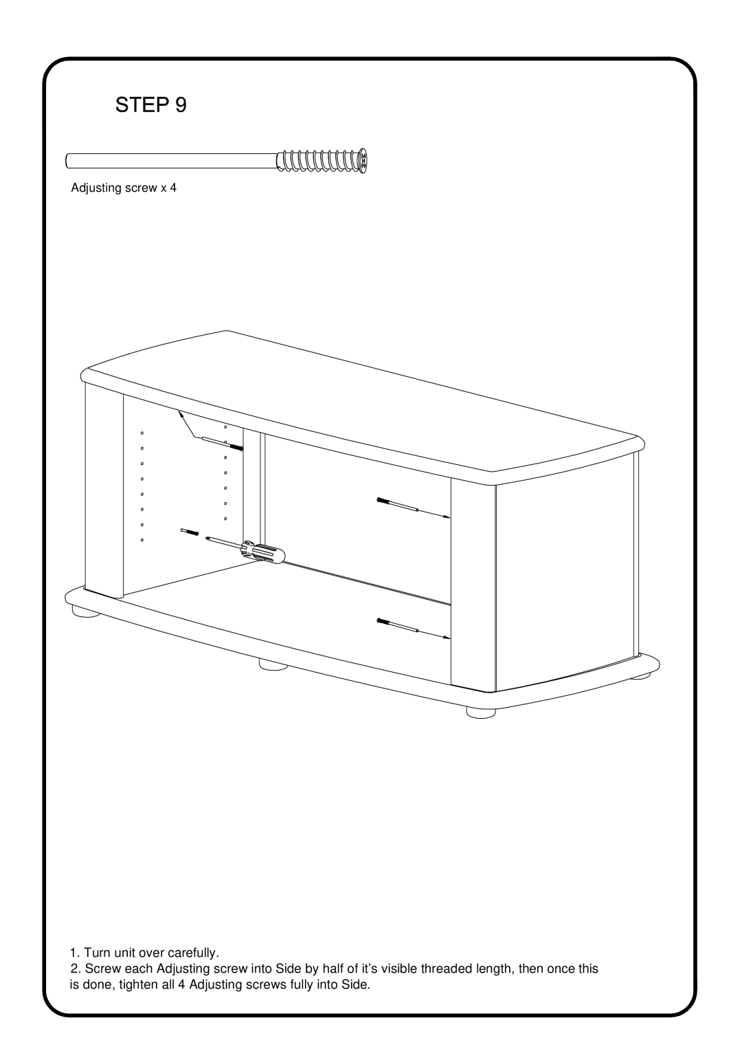 Sanus Systems PFPL specifications Adjusting screw x 