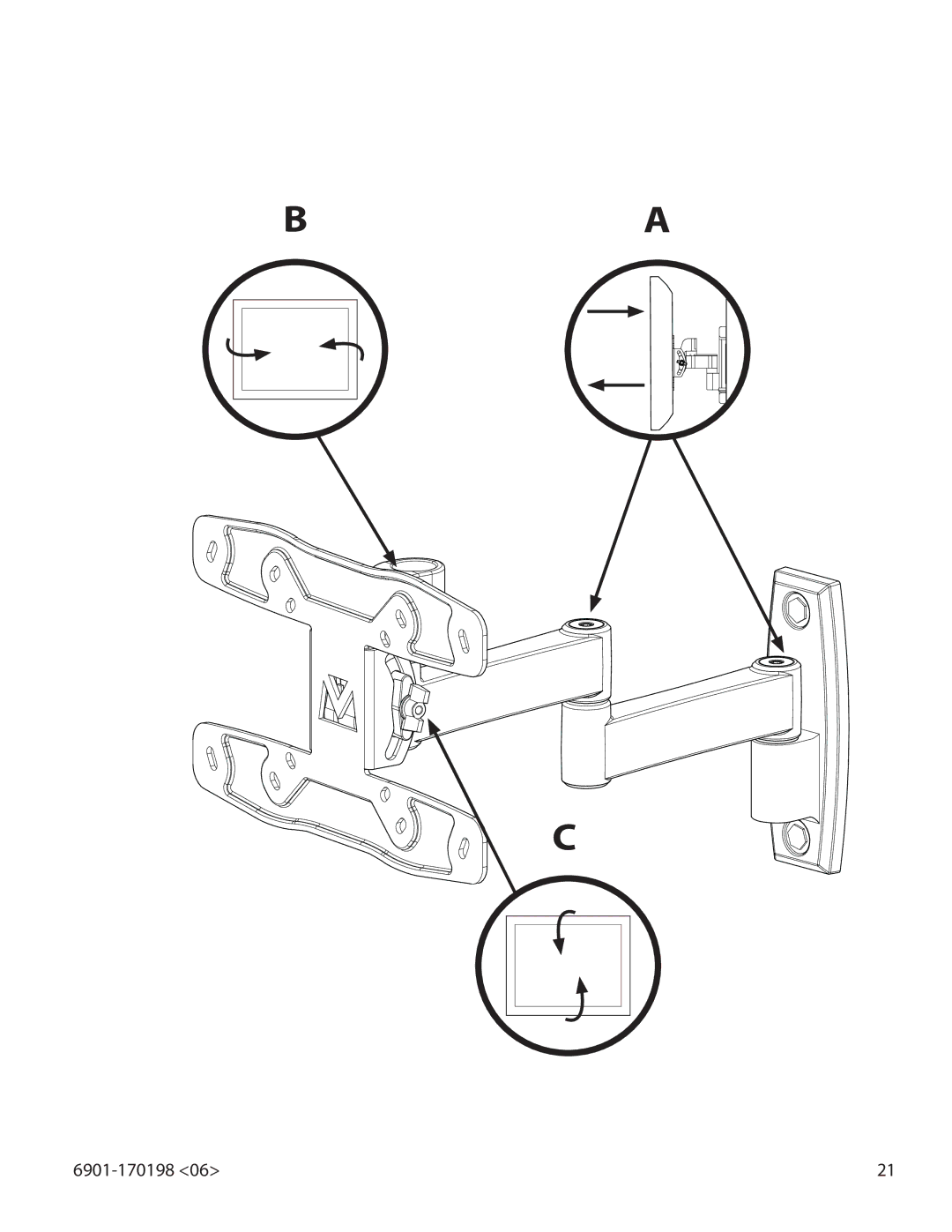 Sanus Systems SF208, SF203 important safety instructions 6901-170198 