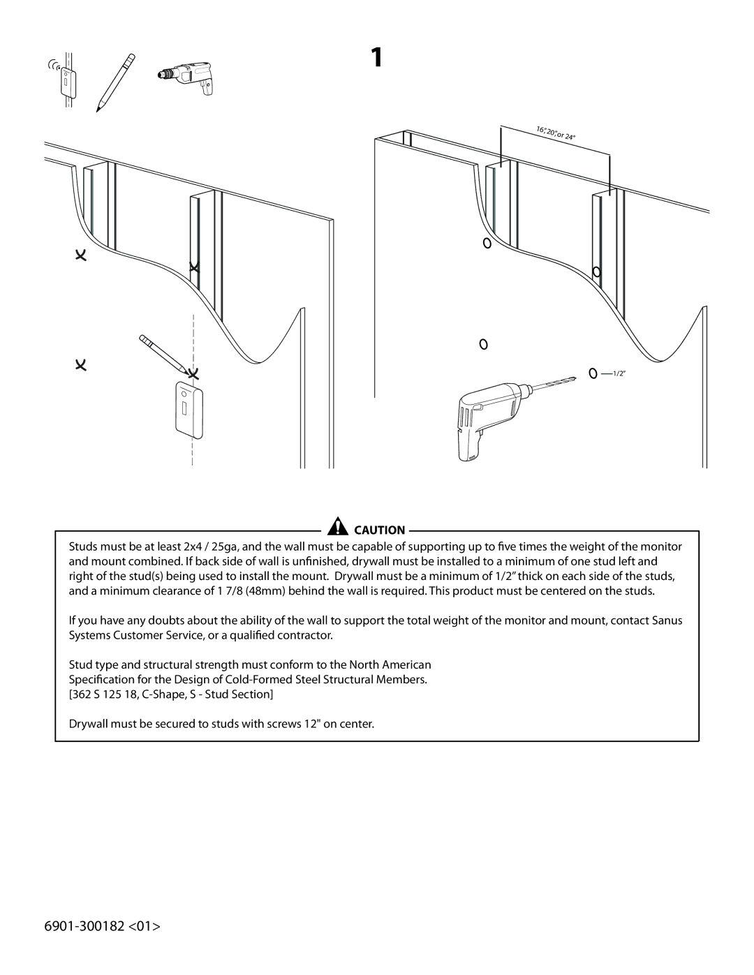 Sanus Systems SSMK1 manual 6901-300182 