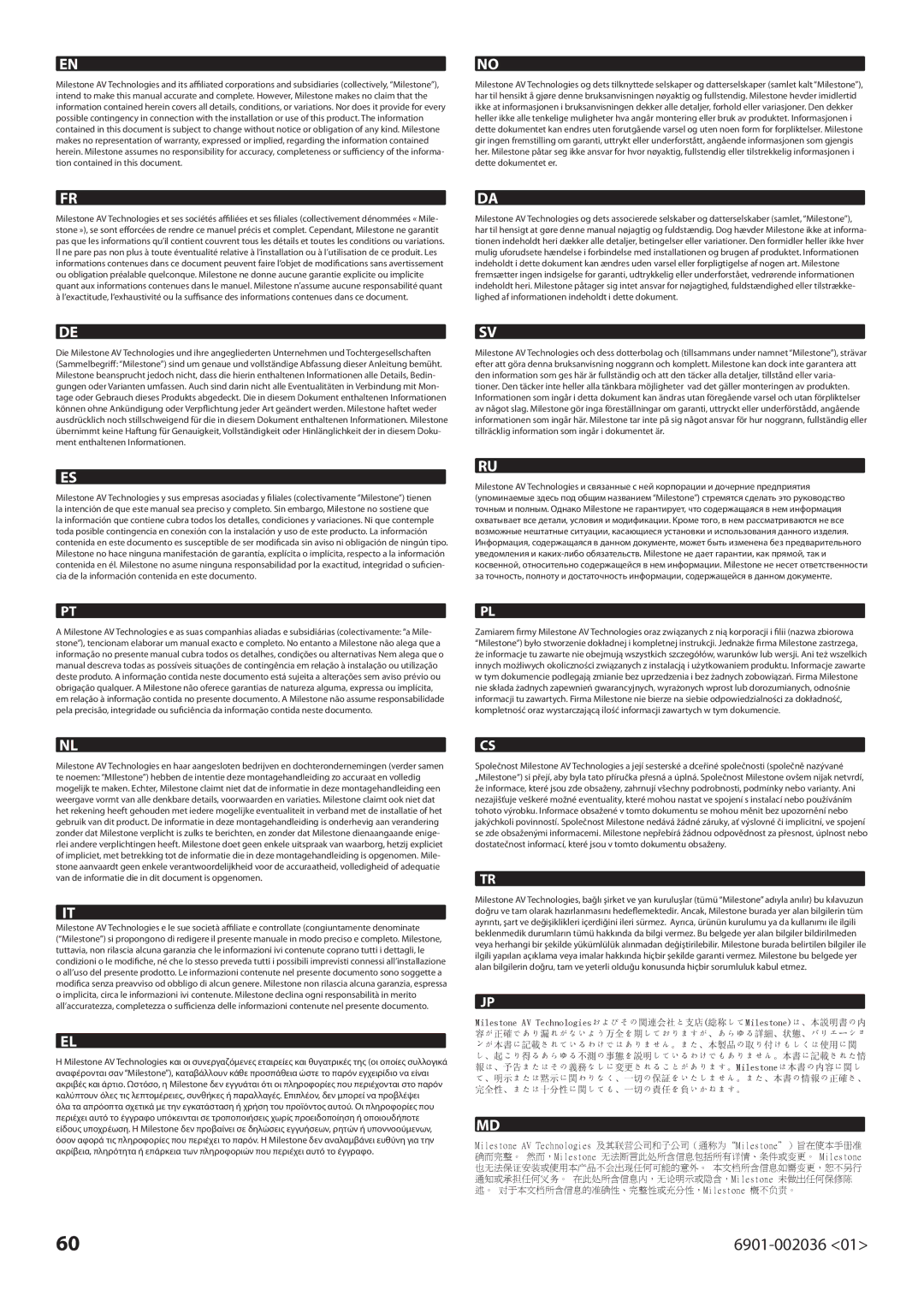 Sanus Systems VLMF109 manual 6901-002036 