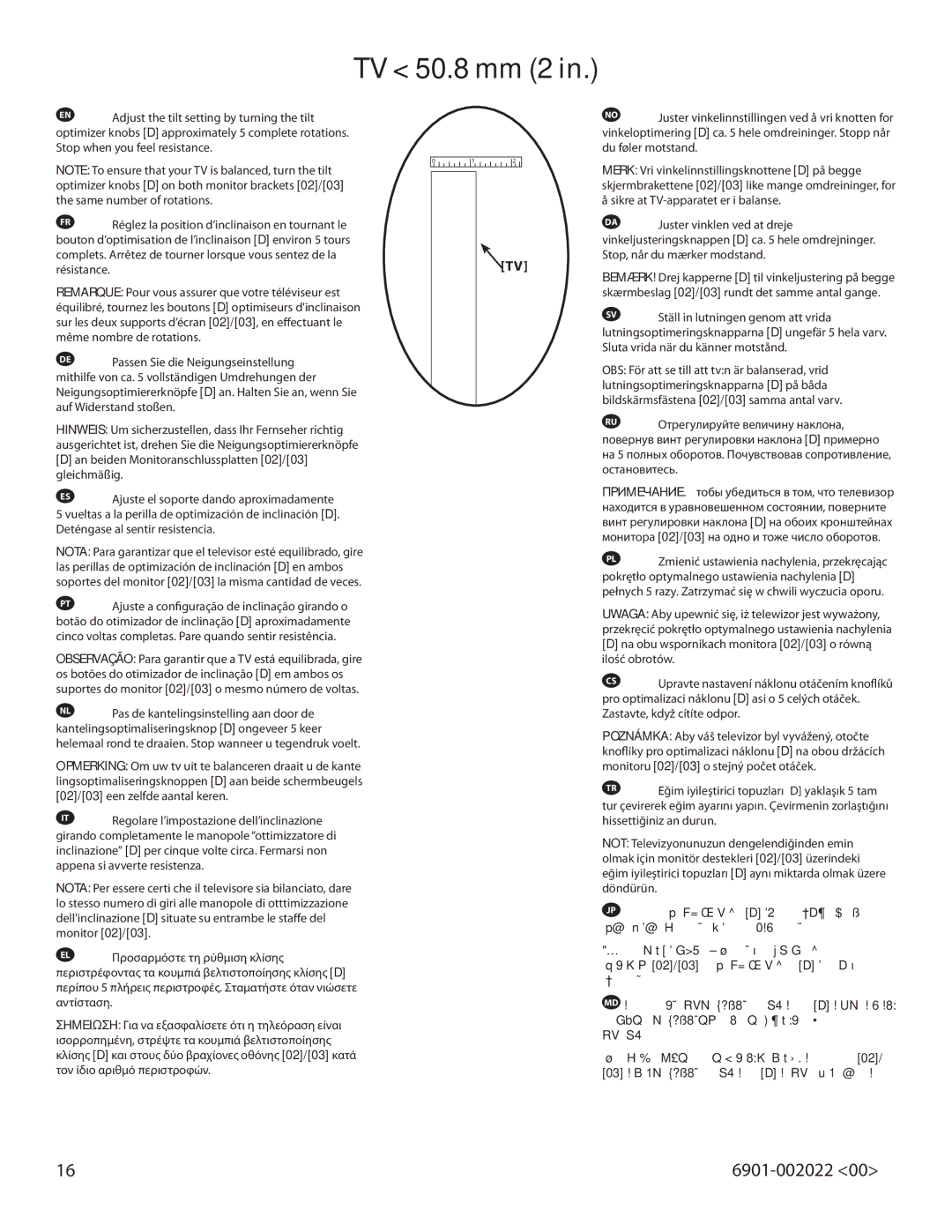 Sanus Systems VLT15 important safety instructions TV 50.8 mm 2 