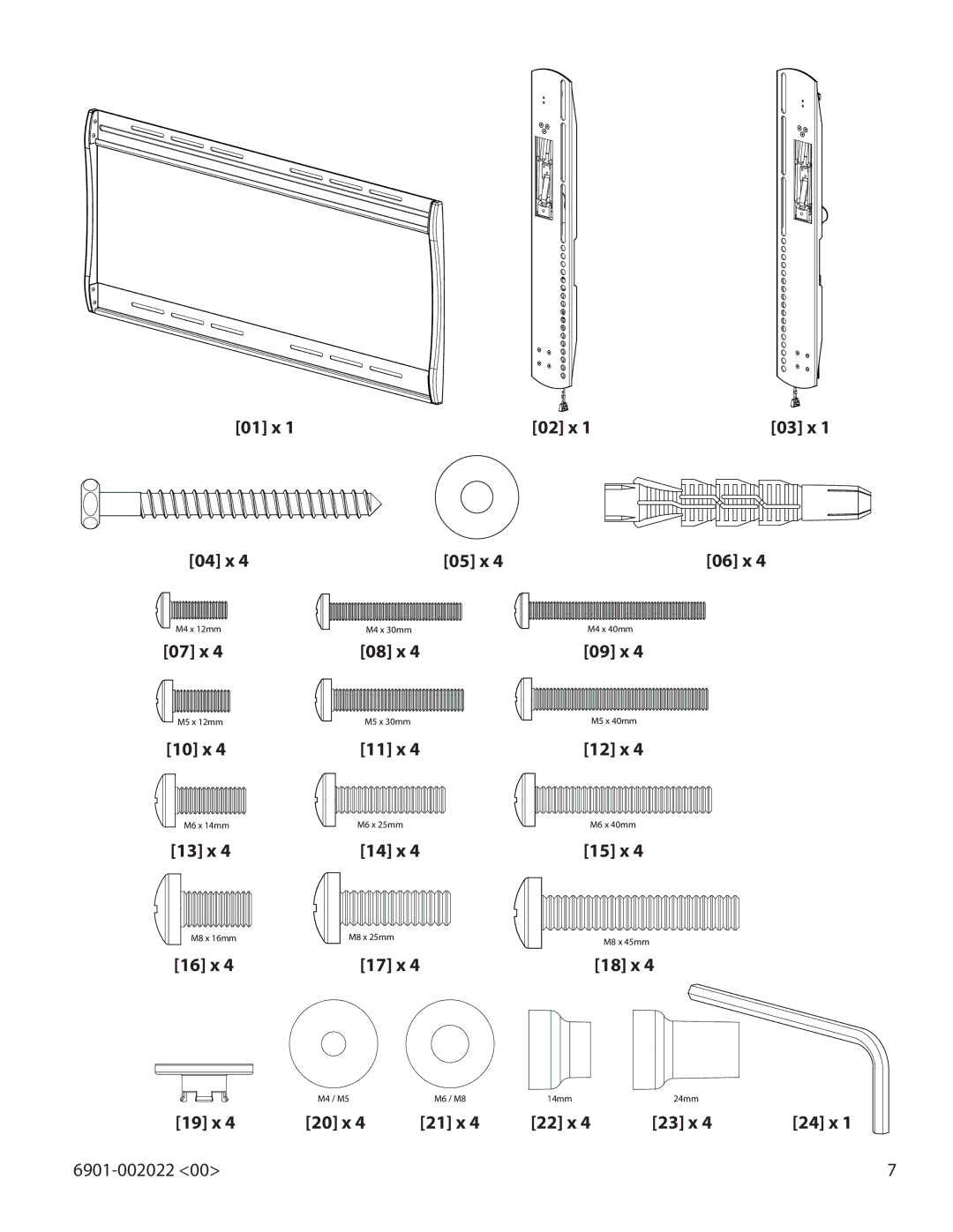 Sanus Systems VLT15 important safety instructions 01 x 04 x 