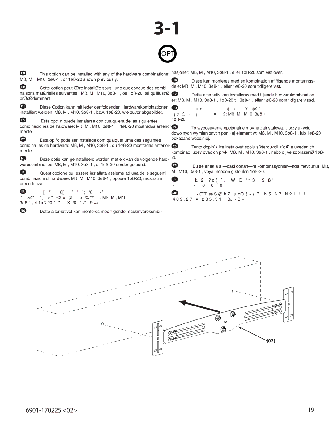 Sanus Systems VMA201 important safety instructions 付けられます。前に示したM4、M6、M10、3/8-16、1/4-20など。 