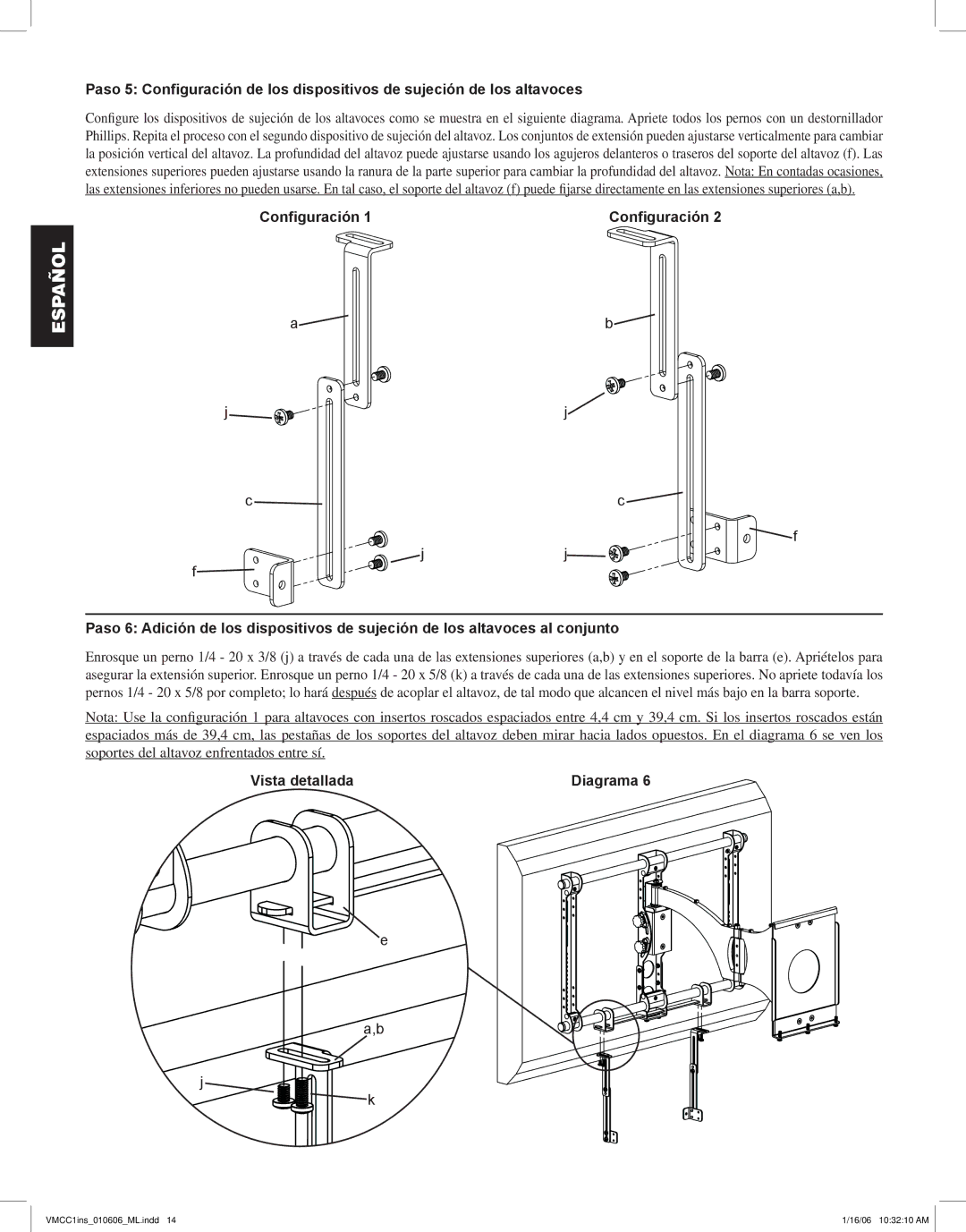 Sanus Systems manual VMCC1ins010606ML.indd 16/06 103210 AM 