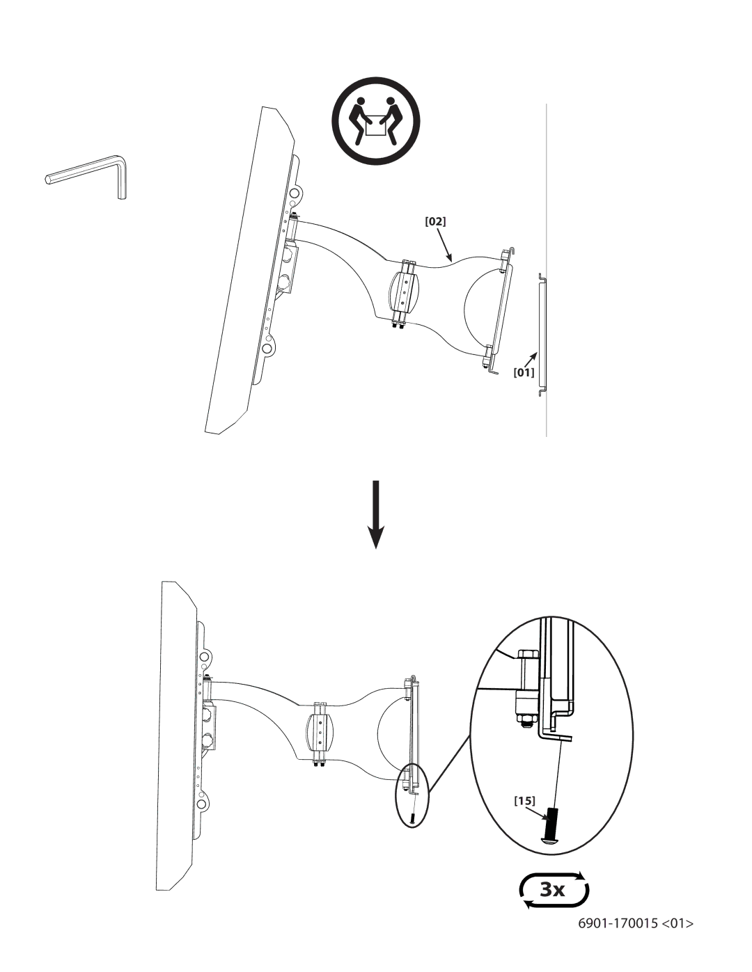 Sanus Systems VMDD26 important safety instructions 6901-170015 