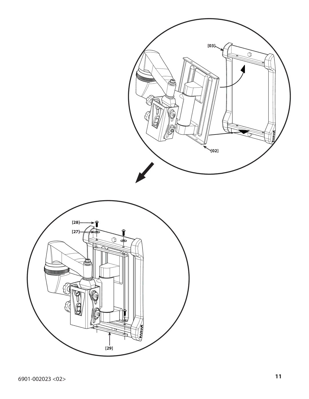 Sanus Systems VMF220-B1 important safety instructions 6901-002023 