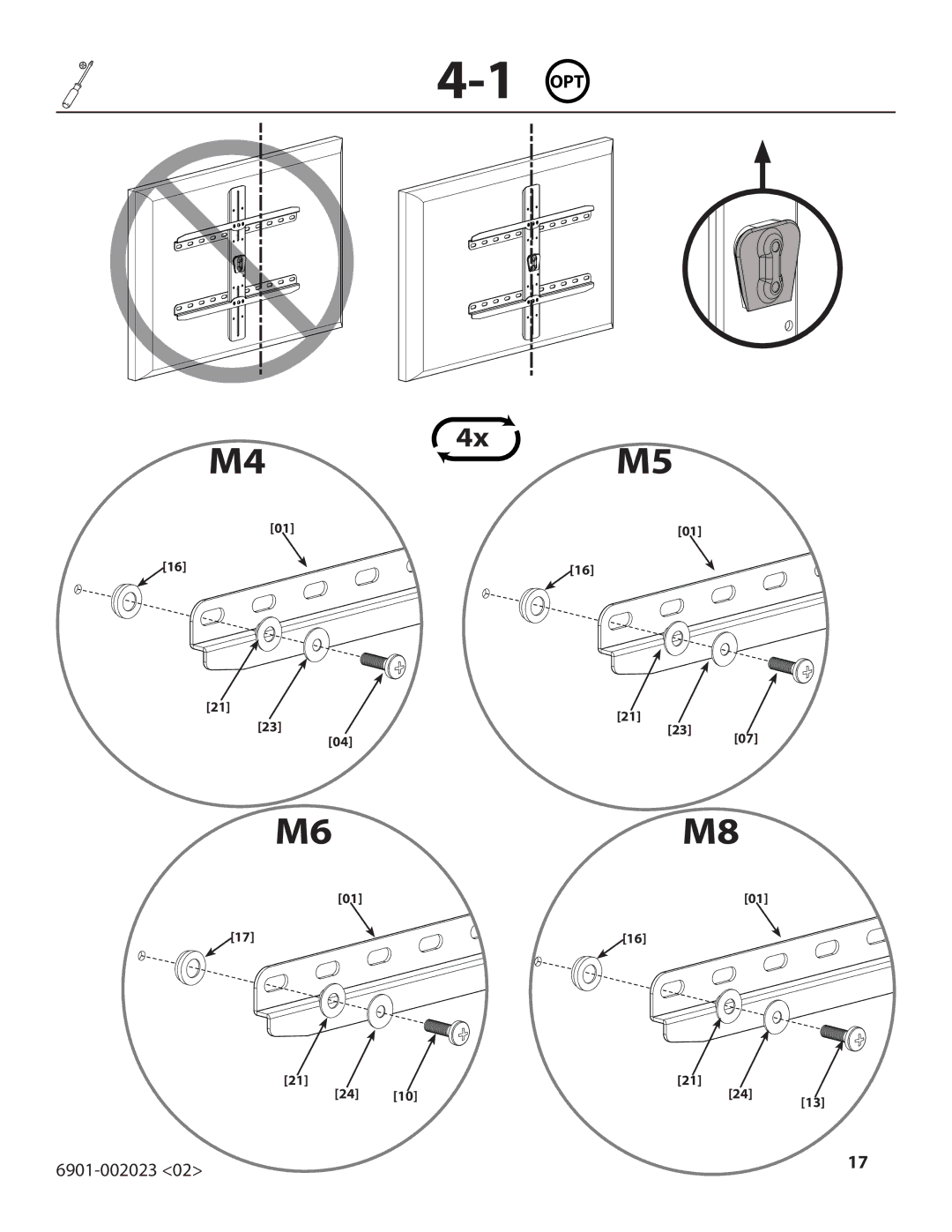 Sanus Systems VMF220-B1 important safety instructions Opt 