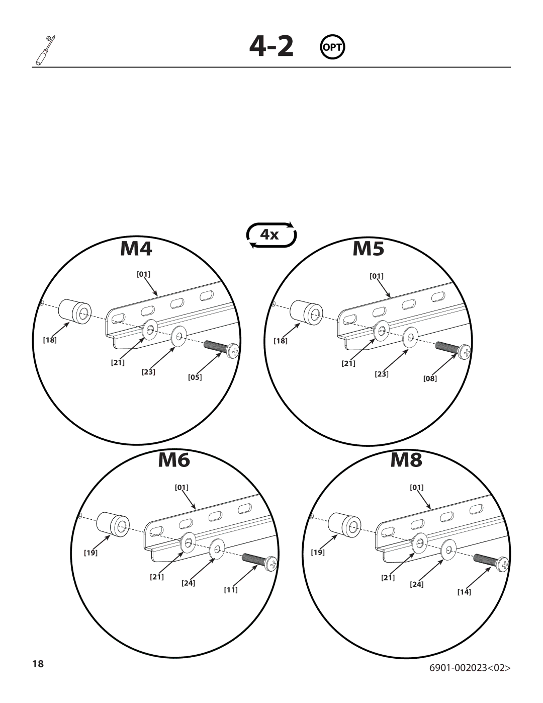 Sanus Systems VMF220-B1 important safety instructions Opt 