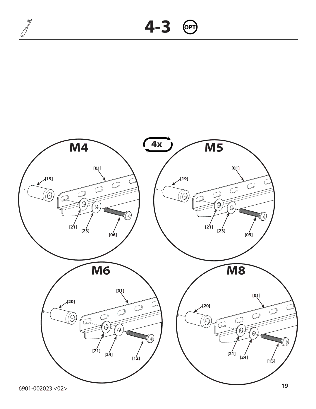 Sanus Systems VMF220-B1 important safety instructions Opt 