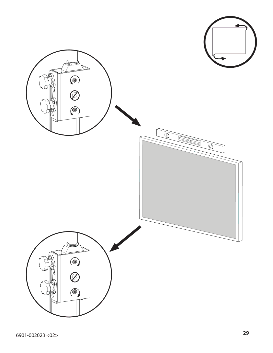 Sanus Systems VMF220-B1 important safety instructions 6901-002023 