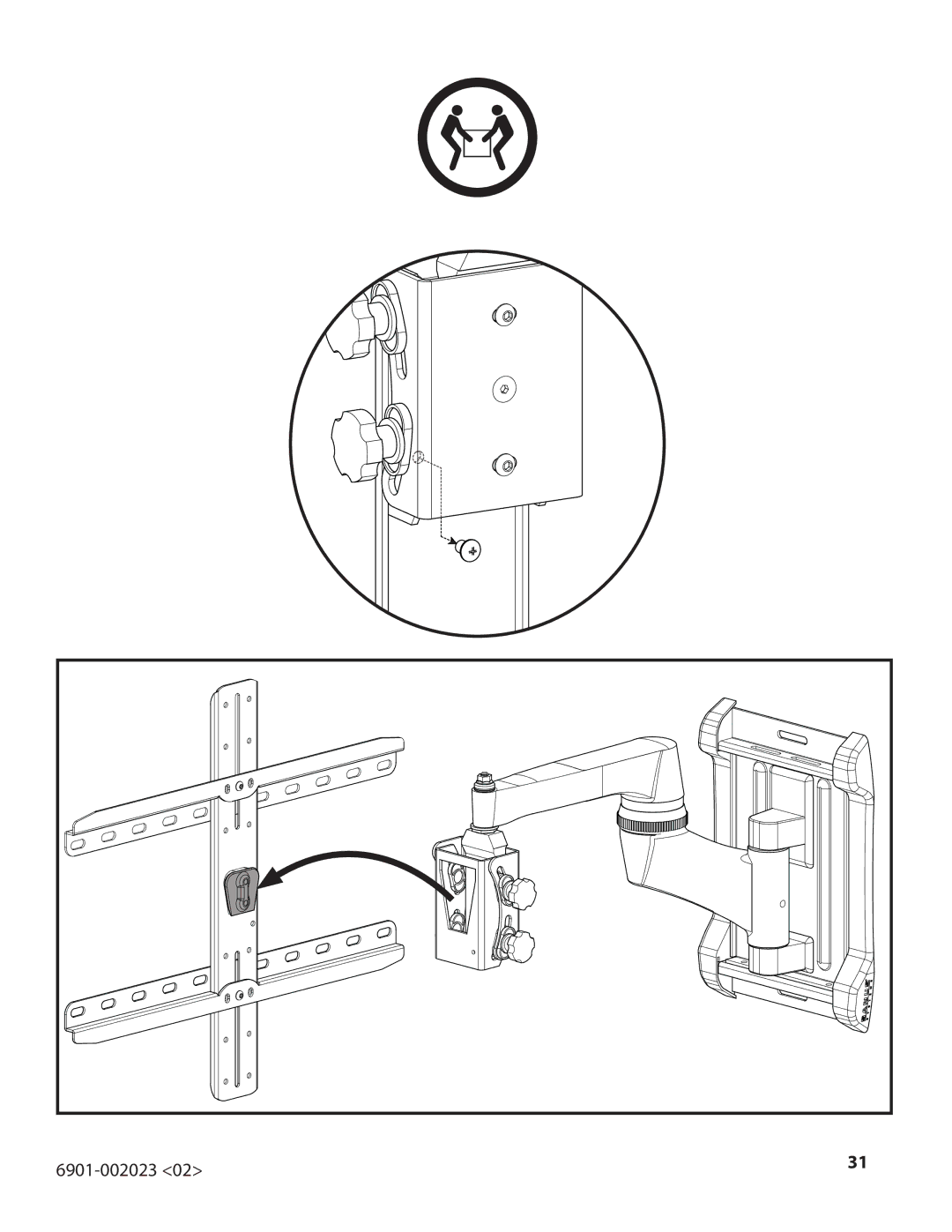 Sanus Systems VMF220-B1 important safety instructions 6901-002023 