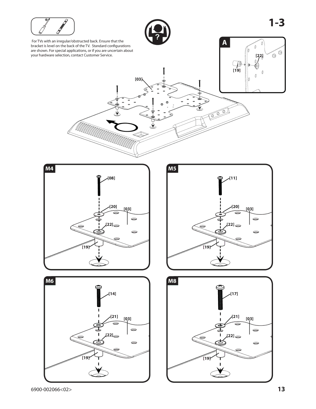 Sanus Systems VMF308 manual 6900-00206602 