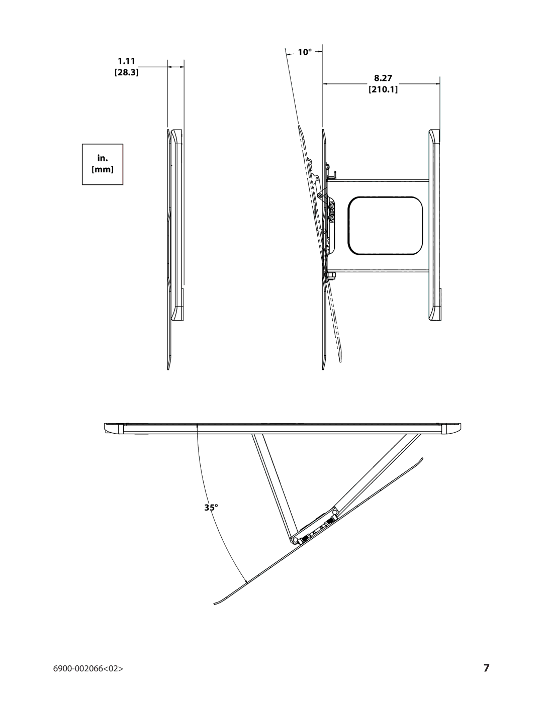 Sanus Systems VMF308 manual 28.3 