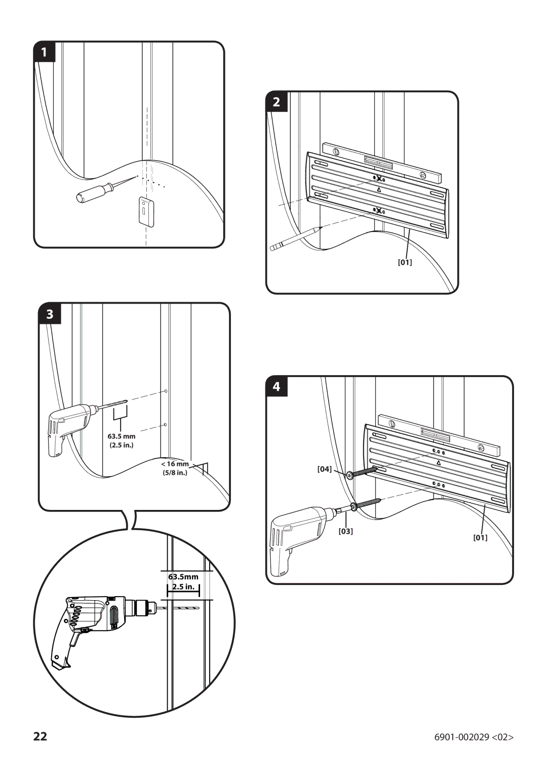 Sanus Systems VML10 manual 63.5 mm 